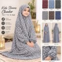 Kids Sleeves Namaz Chadar - Girls Printed Prayer Chadar, Front 42 Inch, Ages 7 to 12