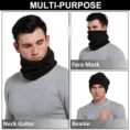 Winter Mask - Wool Multi Purpose Neck Gaiter, Face Mask & Beanie for All Ages
