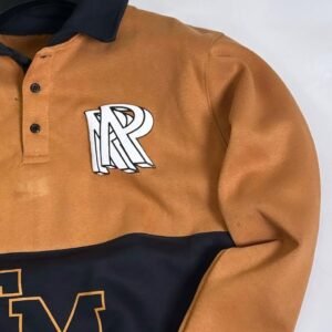 Musturd & Black Polo Letter Printed Winter Sweat Top For Mens & Boys - with Cash on Delivery
