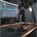 Nee Pho NP M03 Podcast Microphone A condenser microphone with ANC noise reduction echo control and RGB lighting Ideal fo