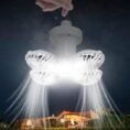 Latest 2026 Solar football Powered Camping Fan Light