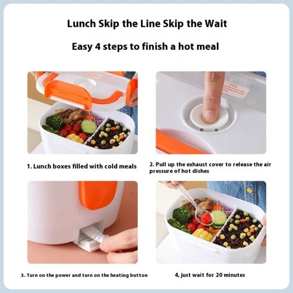 Latest Electric Lunch Box Compact Electric Heating Food Container for Office Lunch Box