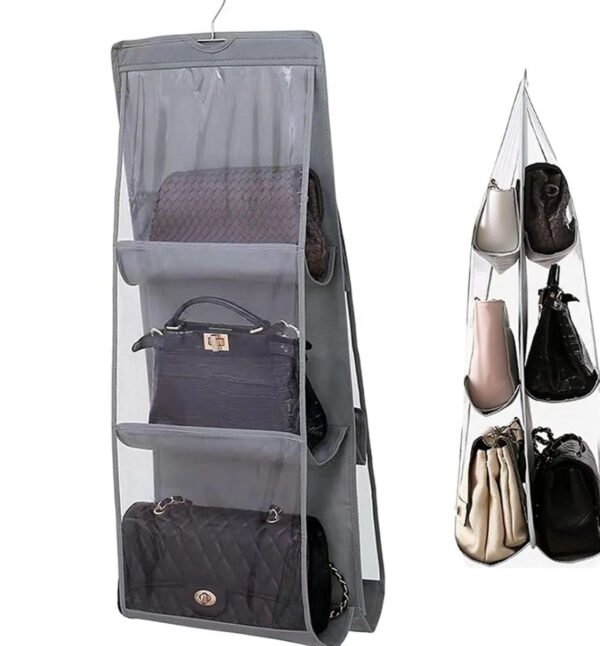 Latest premium qulatiy multipurpose 6 hanging hand bags pocket organizer for bags