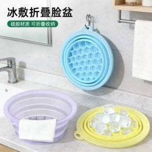 Latest Model Silicone Foldable Ice Bath Basin with Built-In Ice Tray