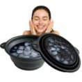 Latest Model Silicone Foldable Ice Bath Basin with Built-In Ice Tray