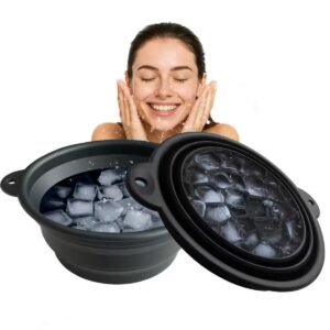 Latest Model Silicone Foldable Ice Bath Basin with Built-In Ice Tray