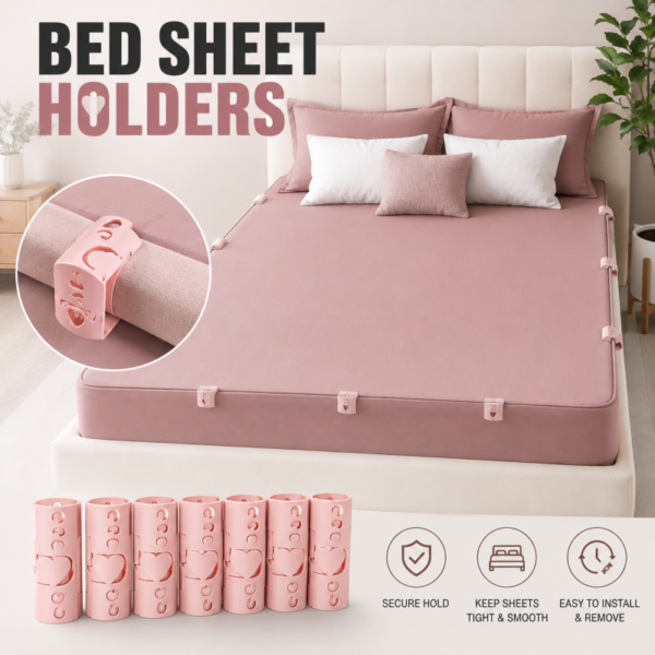 Non Slip Bedsheet Clips 12pcs Household Sheet Fasteners Elastic Holders for Mattress Covers - with Cash on Delivery