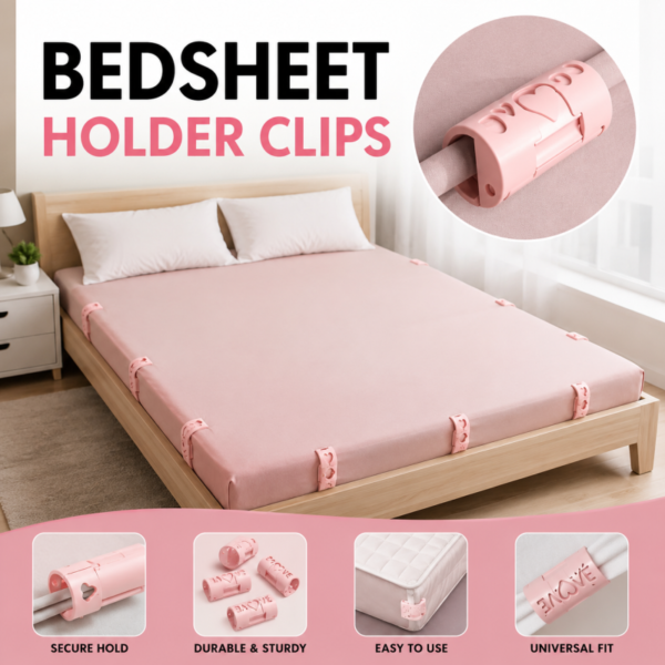 Non Slip Bedsheet Clips 12pcs Household Sheet Fasteners Elastic Holders for Mattress Covers - with Cash on Delivery