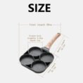 Non Stick Four Portion Frying Pan - with Cash on Delivery