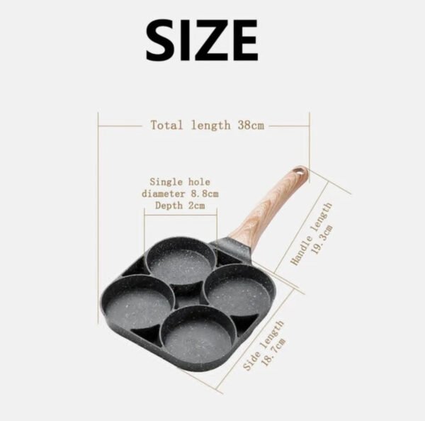 Non Stick Four Portion Frying Pan - with Cash on Delivery