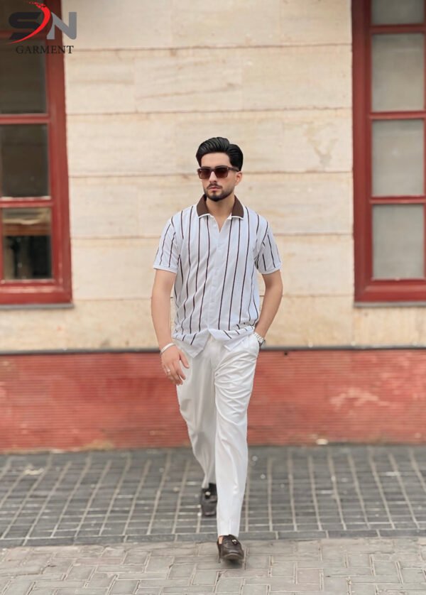 Old Money Stripe Printed Polo Top For Mens Boys - Online in Pakistan