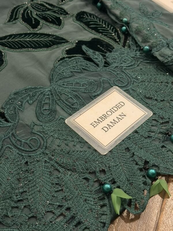 Embroidered Chiffon 3-Piece Suit for Women - Premium Wedding Edition - view 6