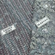 Couture Embroidered Saree for Women - Silver Grey - view 4