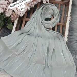 Organza Silk Scarf – Elegant Lightweight Hijab Scarf 30x70 Inch