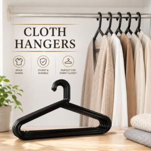 Organize your clothes in style with our deluxe plastic hangers Pack of 6