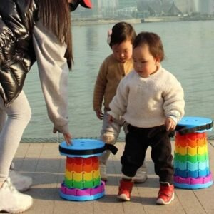 Outdoor Telescopic Stool Retractable Chair Seat Compact Stool Folding (Only Black Color Available) (Without Box)