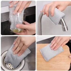 Pack of 4 Latest Silver Sponge (Nonstick oil, No scratch, for All kind of Appliances)