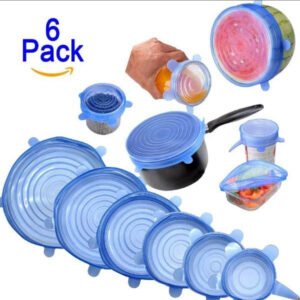 Pack of 6 Silicon Lids - for Home Use