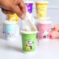 Mini Panda Can Wipes - Compressed Travel Towel Tablets in a Cute Cup - view 2