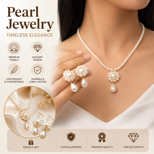 Pearl NECLACE AND EARING SET Jewelry - Best Price in Pakistan