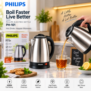 PH 101 Electric Kettle 20L Stainless Steel Body 2200W Power Quick Boiling Stylish Design