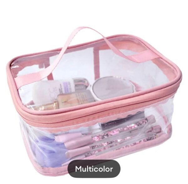 Pink Cosmetic Pouch with Good Storage for Makeup with Zip - Durable Design