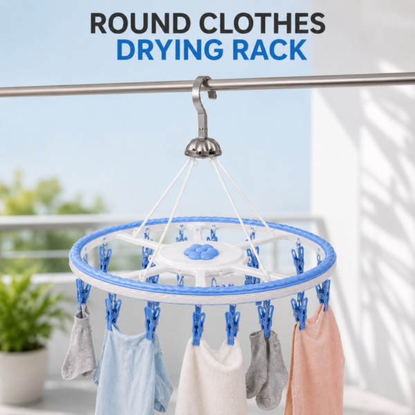 Plastic Hanger for Baby Cloth Deluxe Hanger Set Round Shape 24 Clips Baby Clothes Hanger Baby Clothes Hanger Easy Hangin