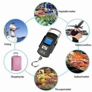 Compact 50 kg Capacity Luggage Scale Digital Weighing Travel Bag Weight Checker Hanging Weight Scale
