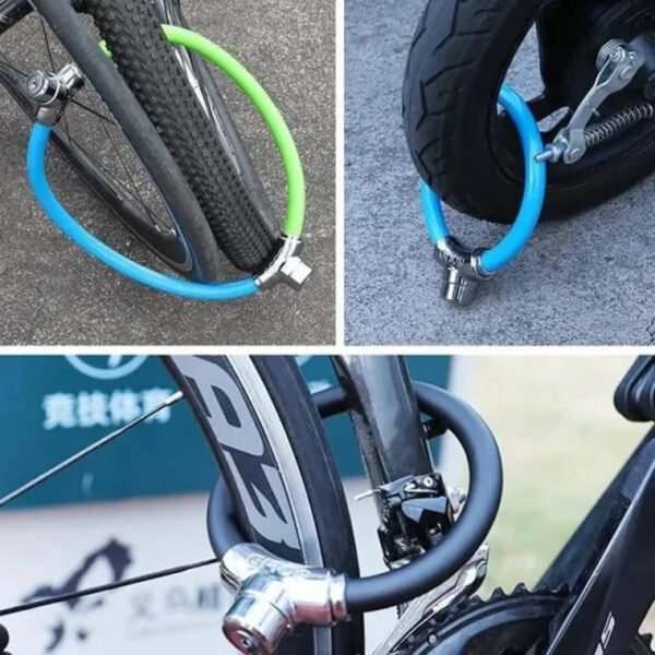 Compact Bicycle Lock Anti Theft Bike Chain Road Security Steel Ring Folding