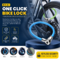 Compact Bicycle Lock Anti Theft Bike Chain Road Security Steel Ring Folding