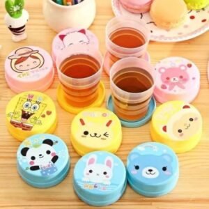Compact Folding Plastic Magic Glass for Kids Water Glass For Travelling
