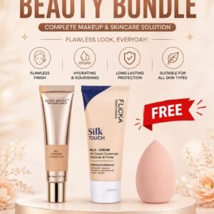 Premium Beauty Deal – Foundation, Moisturizer Primer & Blender Puff Set