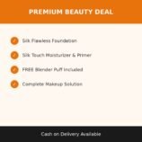 Premium Beauty Deal – Foundation, Moisturizer Primer & Blender Puff Set