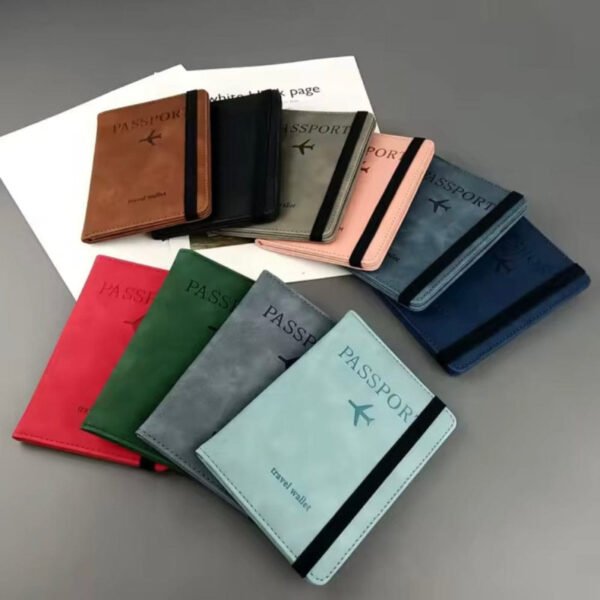 PU Leather Passport Holder and Travel Wallet Multi Card Organizer with Cash Pocket for Men Women - for Home Use