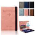 PU Leather Passport Holder and Travel Wallet Multi Card Organizer with Cash Pocket for Men Women - for Home Use