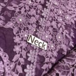 Chikankari 3D Work Embroidered 3-Piece Unstitched Suit for Women - Deep Purple - view 3