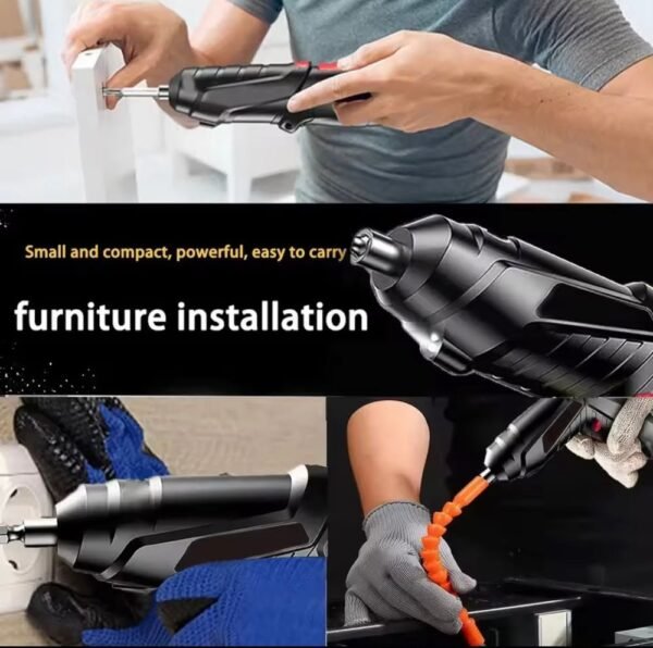 Rechargeable Cordless Screwdriver Tool Set, Small Household Screwdriver, Multi-purpose Lightweight Rechargeable Drill