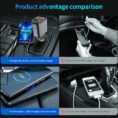 Retractable Car Charger with Starlight 4 in 1 Quick Charging