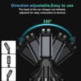 Retractable Car Charger with Starlight 4 in 1 Quick Charging