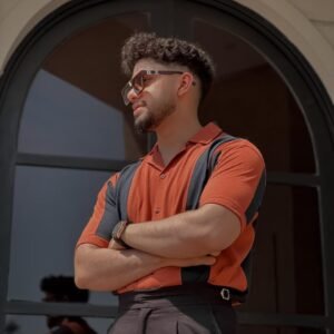 Rust Orange Panel Polo Top For Mens & Boys - for Daily Wear