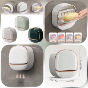 Self adhesive Wall Mounted Luxury Soap Dish Random Colours - with Cash on Delivery