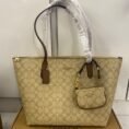 Signature Pattern Tote Bag with Matching Mini Purse - view 4