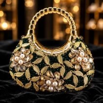 Kundan Crescent Clutch - view 4