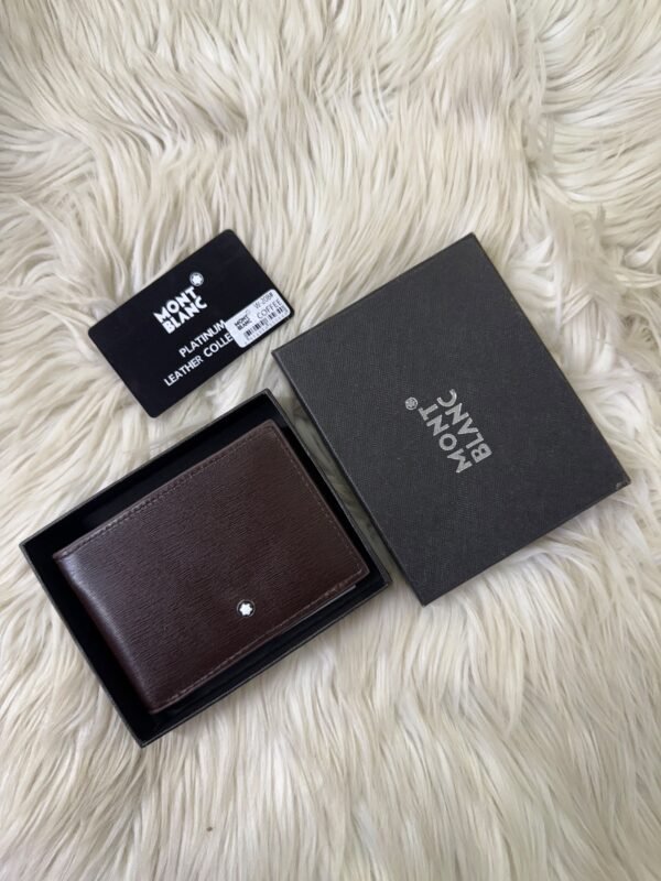 Premium Leather Bifold Wallet – Brown - view 2