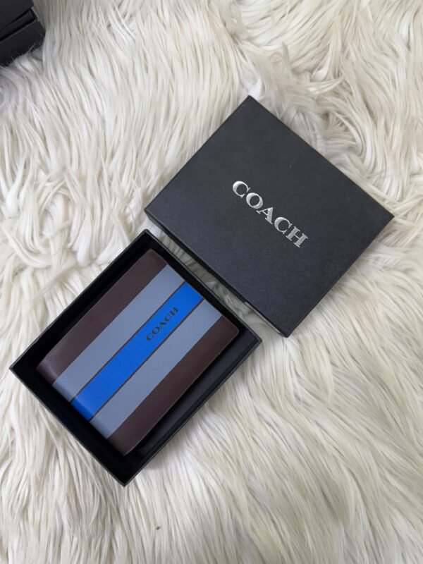 Striped Leather Wallet