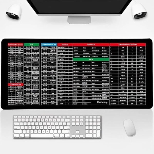 Shortcut Key Design Mouse Pad for Computer Mousepad (Multicolor) - Durable Design