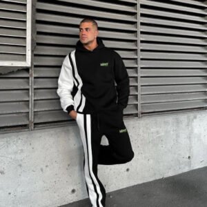 Side Contrast Panel Winter Track Suit For Mens & Boys - with Cash on Delivery