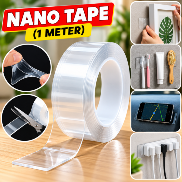 Silicone Double Sided Nano Tape 1 Meter - for Home Use