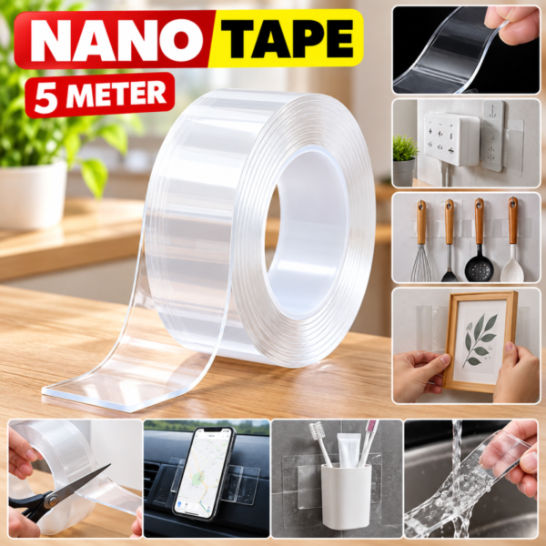 Silicone Double Sided Nano Tape 5 Meter - Durable Design
