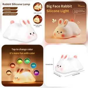 Silicone Rabbit Lamp(Rechargeable) — photo 2 (Al-Atabah PK)
